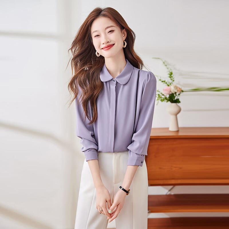 Trolman Peter Pan Collar Long Sleeve OL Shirt