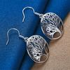 Stylish 925 Sterling Silver Exquisite and Simple Tree-Shaped Earrings for Women, Charming Wedding Party Gift Accessories