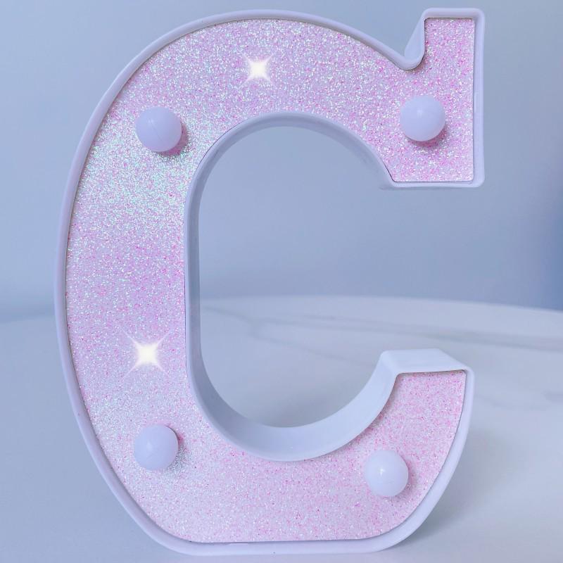 Pink LED Letter Light for Celebrations and Proposals