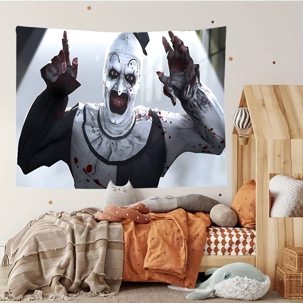 WHalloweensMovie TTerrifier Tapestry Customizable Tapestries Of Various Styleswall Hangings Celebrity Photo Printingwall