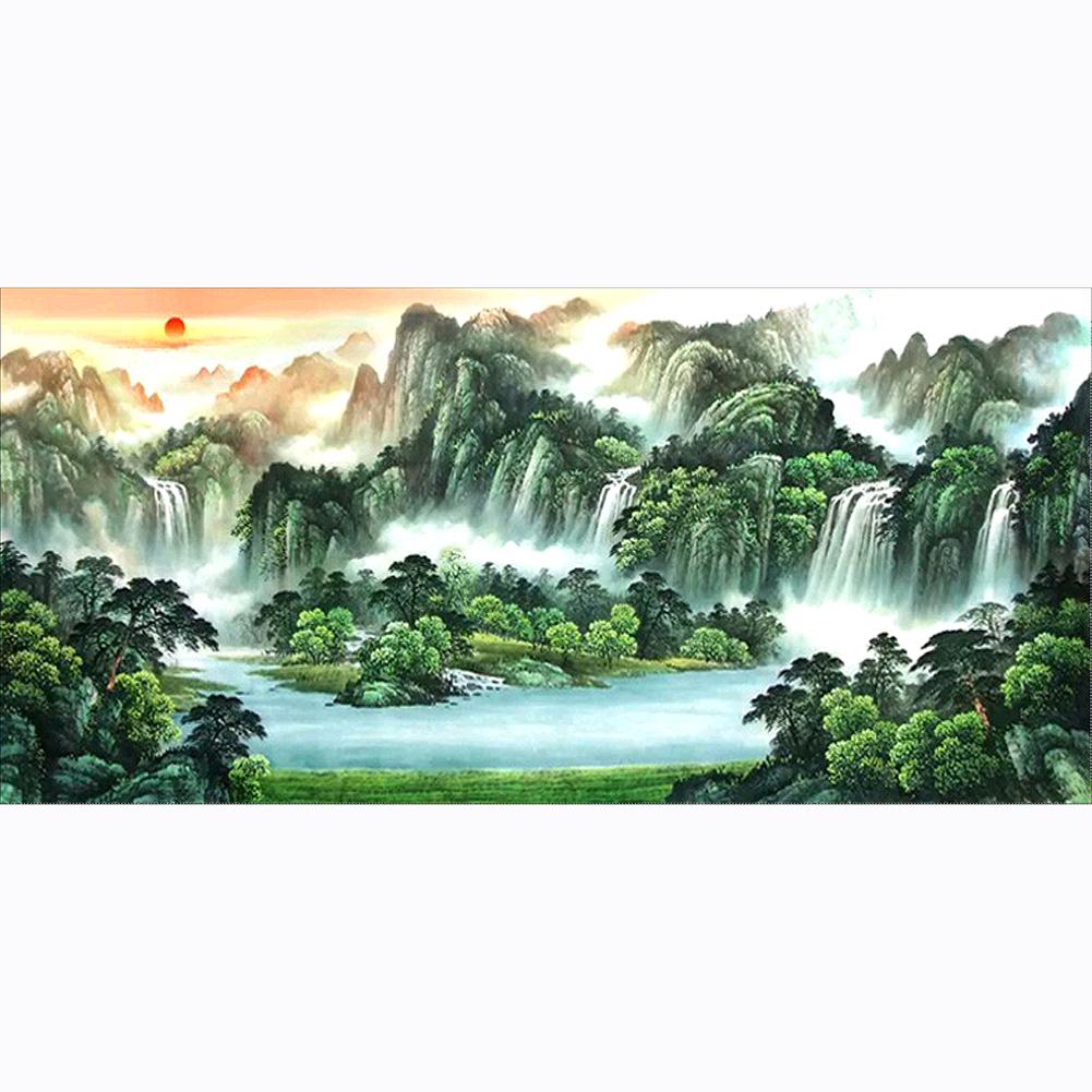 Vollbohrer DIY 5D Diamant Gemälde Stadt Nachtansicht Wandaufkleber Kreuzstich Stickmuster Mosaik