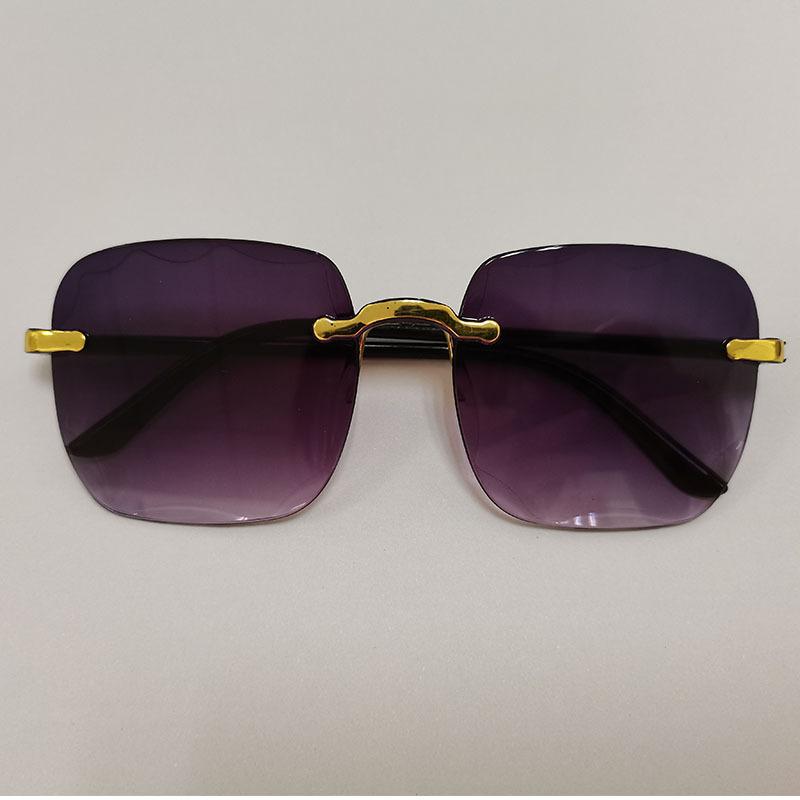 6 European and American Frameless Square Sunglasses Fashion Trend Trimmed Frameless Sunglasses Women's Street Show Sunglasses