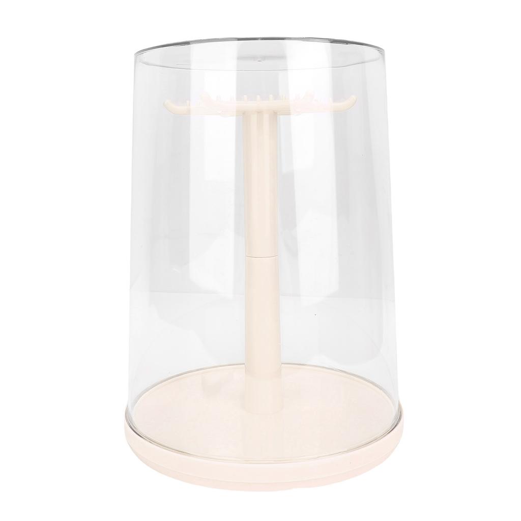 Doll Rotating Clear Display Case Transparent Figures Doll Protective Storage Box for Doll Collection