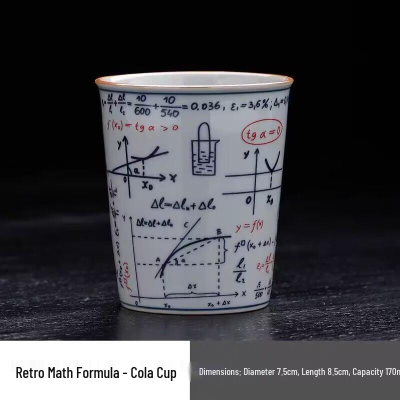 

OLOEY Blue & White Ceramic Math Formula Cup