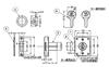 Sugatsune Industrial Lamp Brand Million Lock Surface Mount Cylinder Lock, 7810 Type (Separate Number), 7810-30NI-B