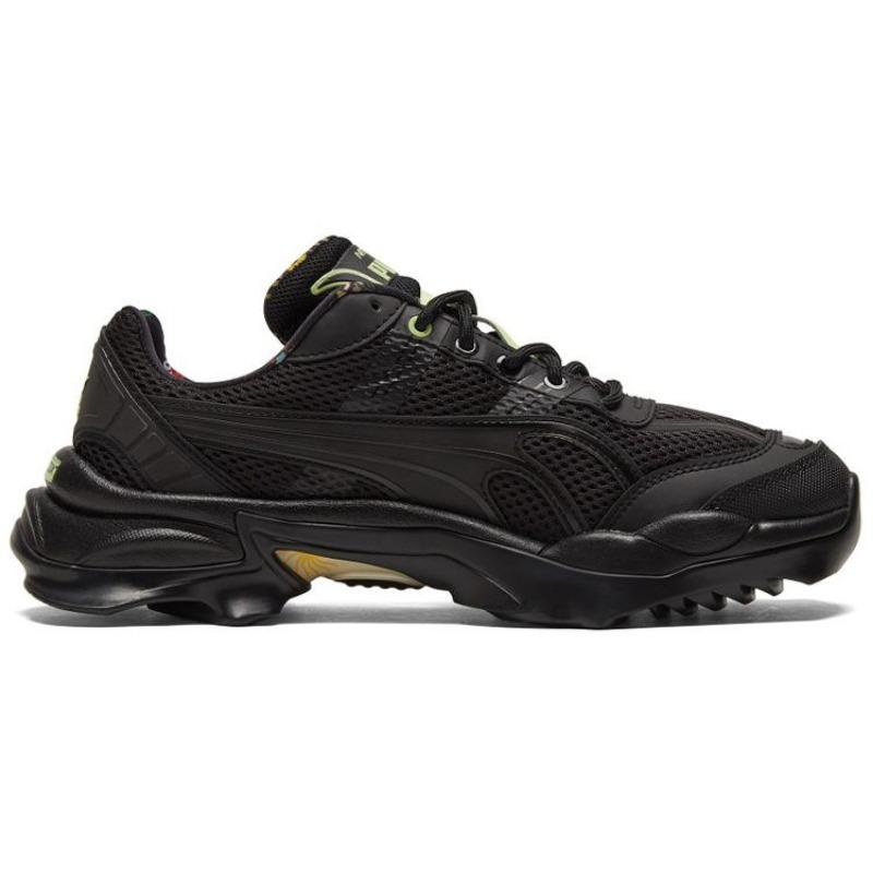 Puma Nitefox Electric Unisex Fabric Leather Trendy Outdoor Cushioned Wear-resistant Breathable Light Low Top Daily Casual Shoes Black 385541-02