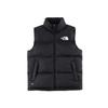 Chaleco acolchado unisex con cuello alto, chaqueta bordada sin mangas, chaleco cálido de invierno