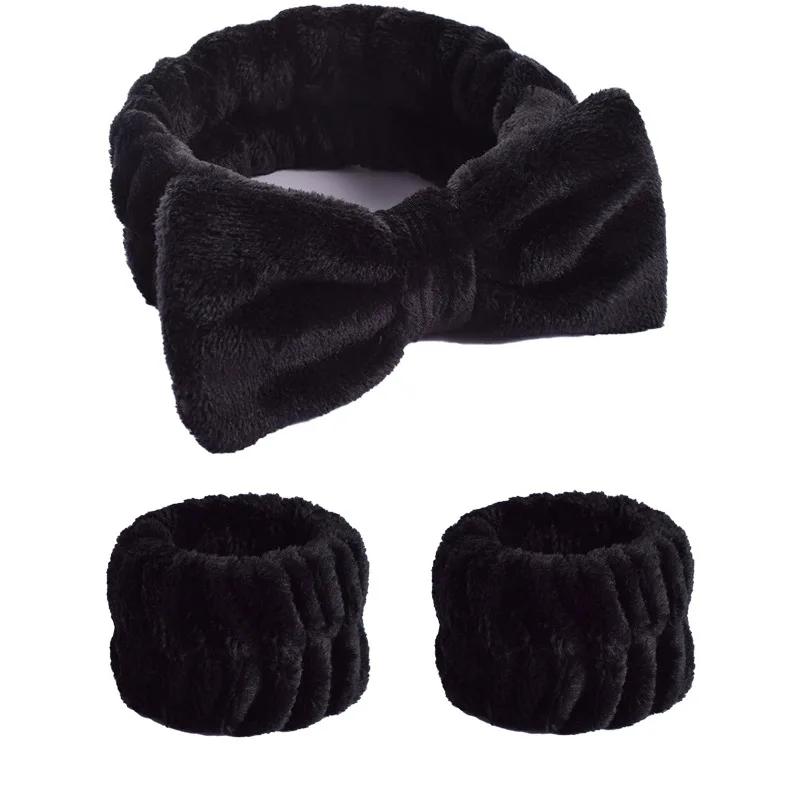 Korallfleece Weiches Waschband Überkreuzter Knoten Stirnband Elastisches Haarband für Damen Mädchen Gesicht waschen Turban Kopfbedeckung Haaraccessoires