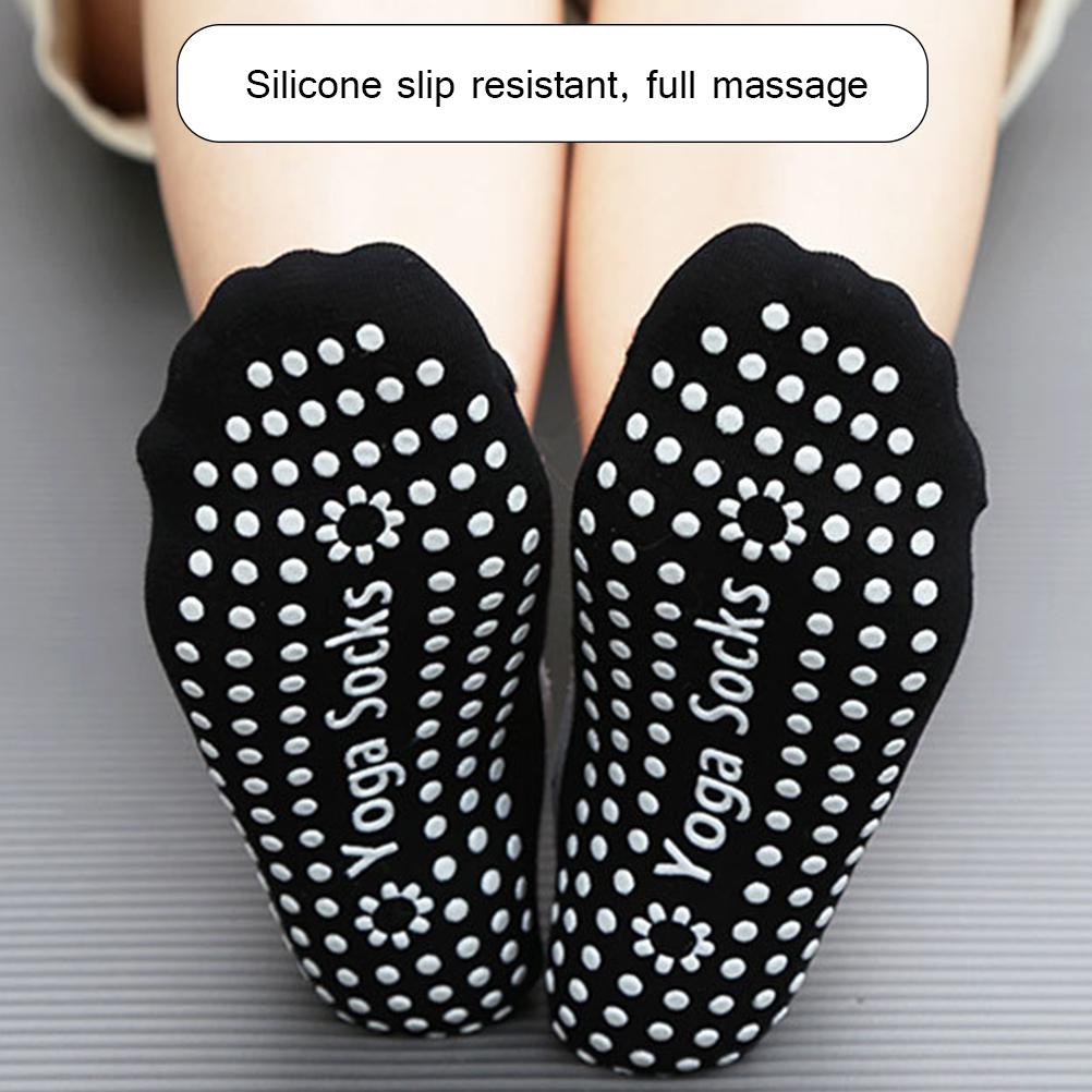 1 Paar Sport Anti-Rutsch Yoga Socken Slipper für Damen Dame Bandage Pilates Socke Ballett Ferse Tanz
