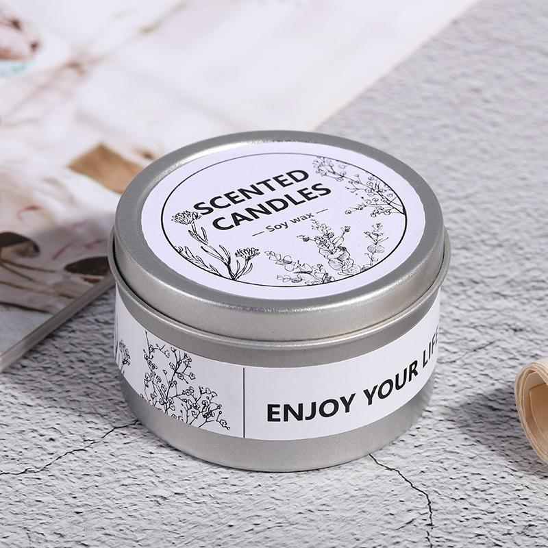 Creative New Golden Iron Can Aromatherapy Candles for Household Ins Soy Wax Essential Oil Fragrance Candle Souvenir