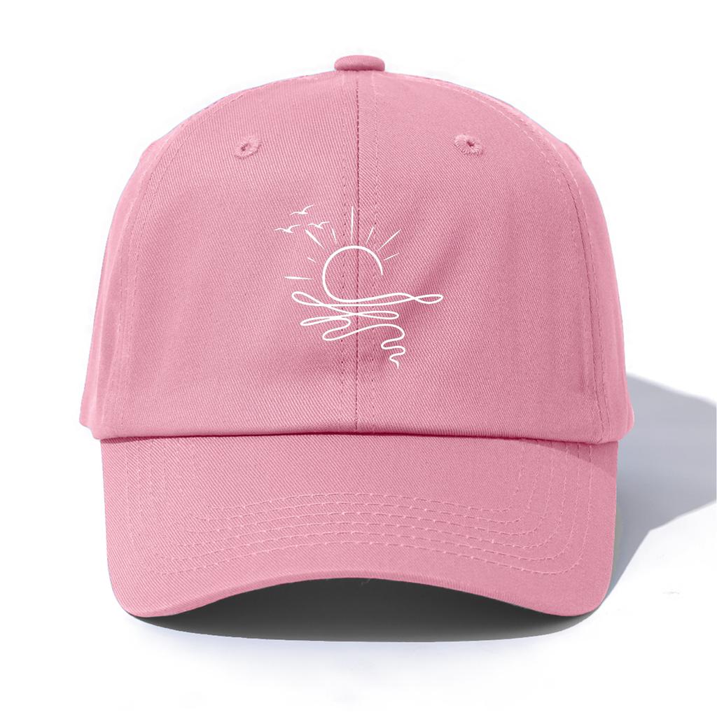 1pc Sunrise Print Baseball Cap for AdultsMinimalist Retro Style Casual Soft Adjustable Dad HatPerfect As Gift