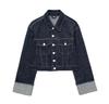 2023 Autumn Women's Denim Jacket & Drapey Trousers Set