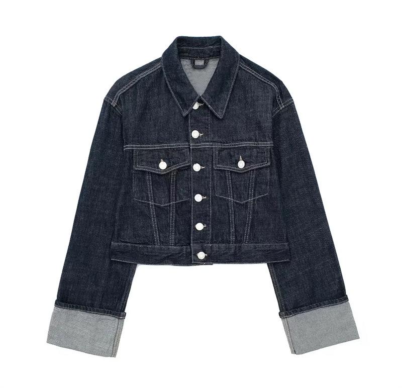 2023 Autumn Women's Denim Jacket & Drapey Trousers Set