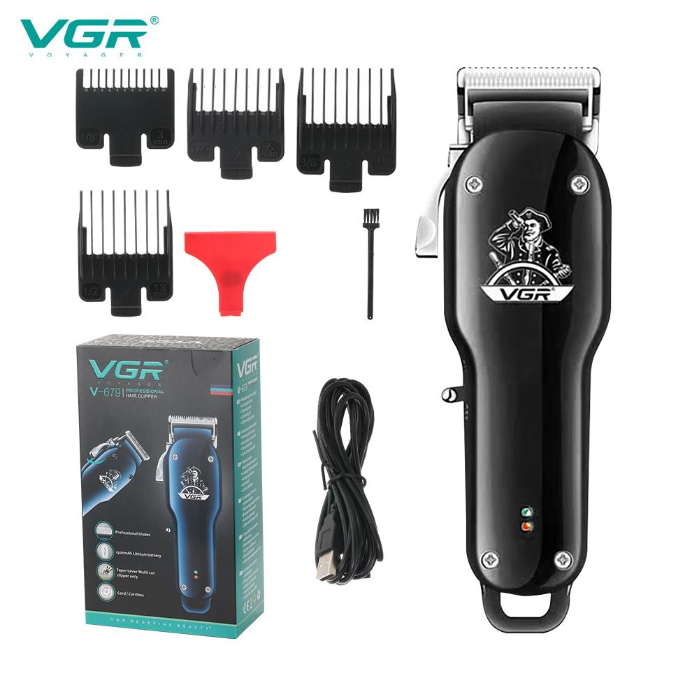 

2026 VGR Professional Electric Hair Clipper with Super Power Hair Clipper Men s Gradient Hair Clippers and Hair Removal Home Razor Shaver V-679 чёрный