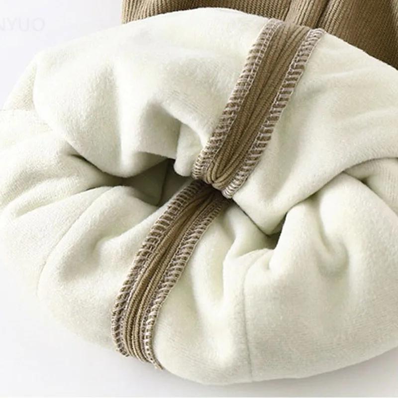 Children Velvet Pants Autumn Winter Solid Color Boys Kids Thick Warm Sports Trousers Simple Fashion Korean Girls Baby Pants