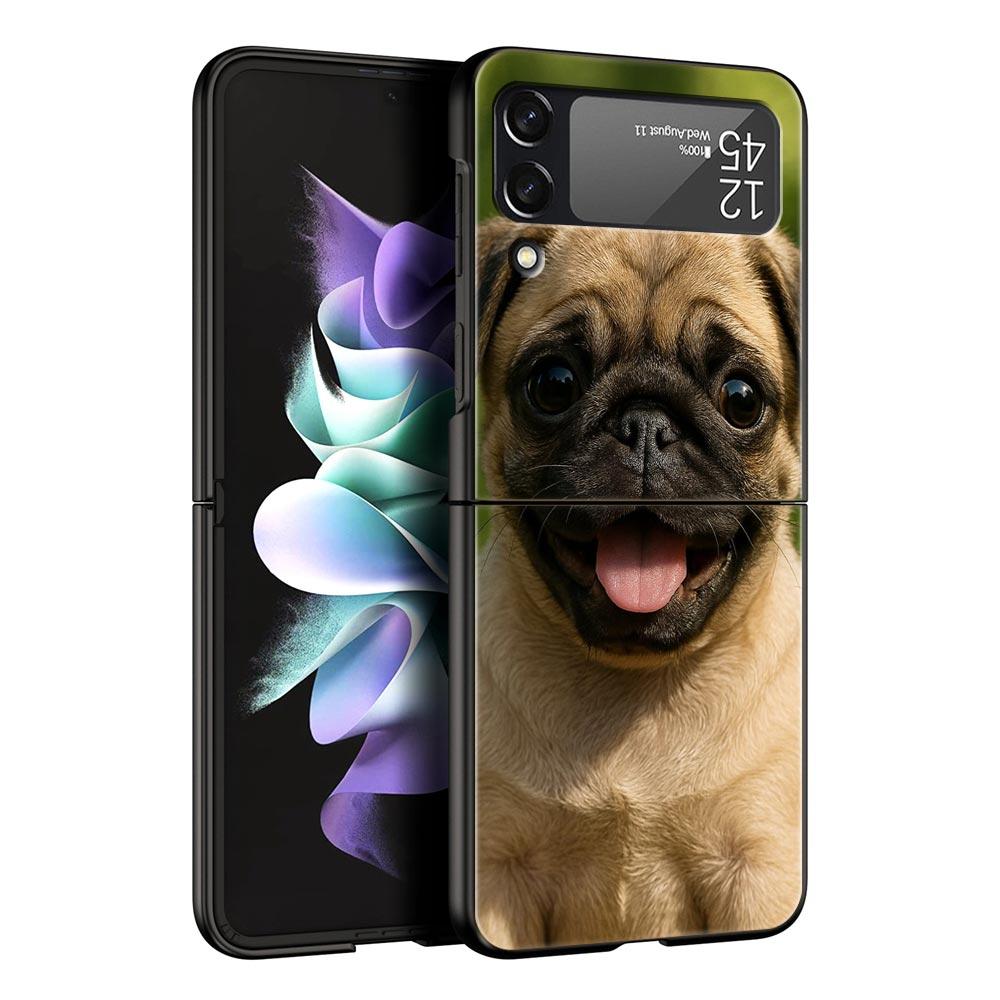 French Bulldog Dog Pet Phone Case For Samsung Galaxy Z Flip3 Flip4 Flip5 Case Shell For Z Flip 3 4 5 6 7 Hard Folding Back Cover