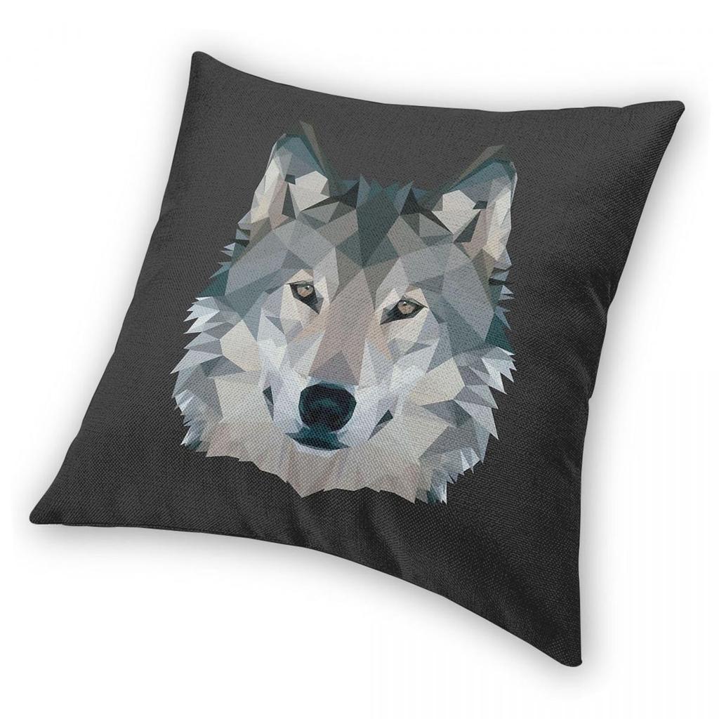 Wolf Strategic Fierce Intelligent Square Pillowcase Polyester Linen Velvet Pattern Decor Throw Pillow Case Home Cushion Cover