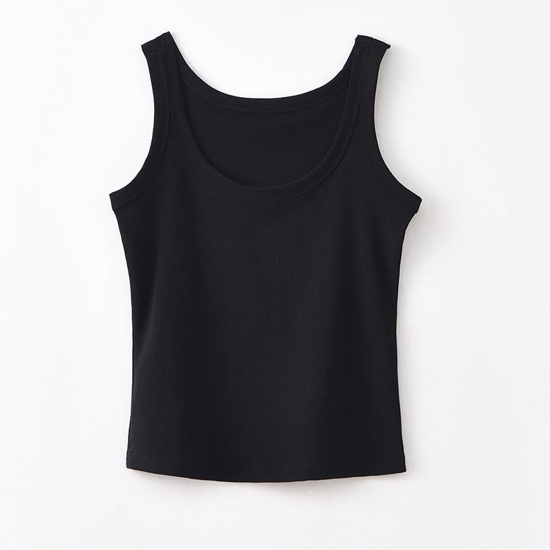 Women's Summer Tencel Lyocell U-Neck Knit Vest, Sleeveless with Narrow Shoulders - Stylish Inner or Outer Layer Top