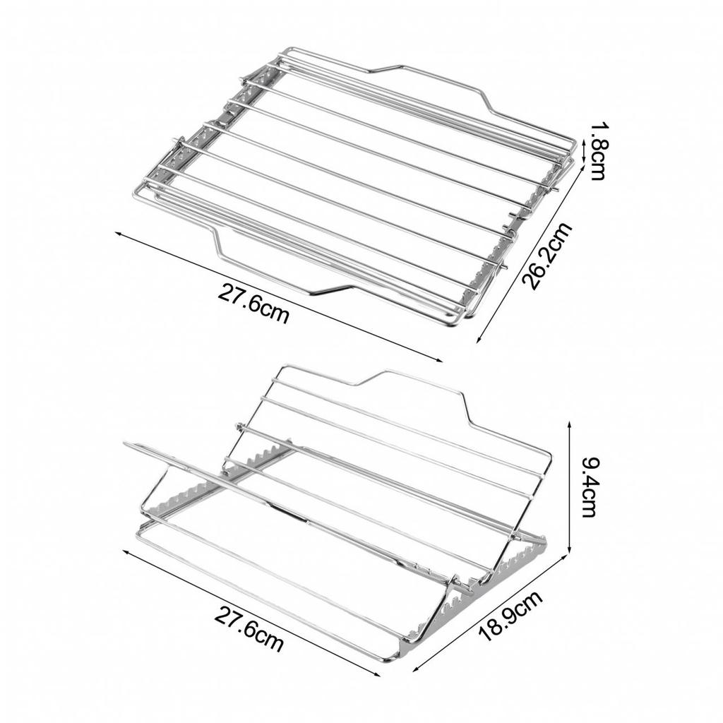 Adjustable Height For Roasting Rack for Oven or Grill Use Easy To Maintain