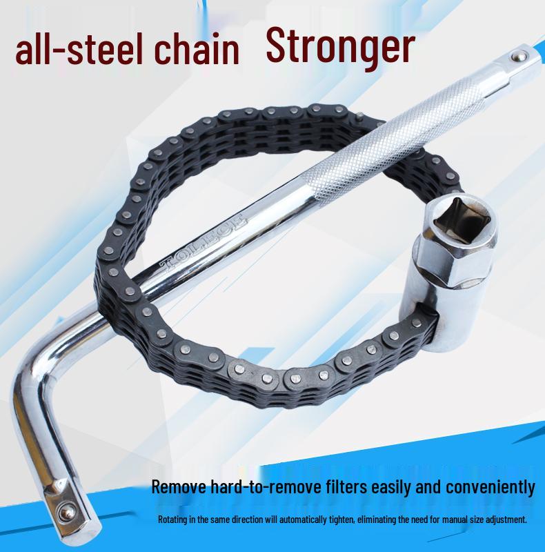 Double Chain Sleeve Oil Filter Wrench for Disassembly and Assembly in Auto Repair