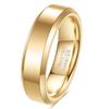 6MM 8MM Double Bevel Three Color Tungsten Steel Smooth Ring Simple Versatile Wedding Band