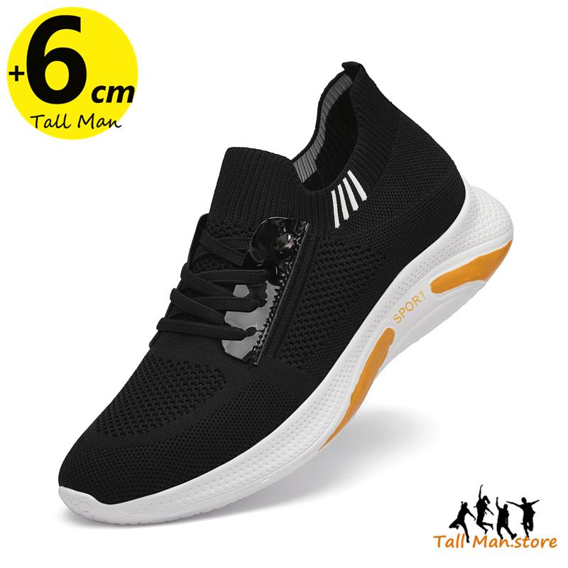 

Sneakers Man Lift Elevator Sports Height Increase Shoes Insole 6cm Plus Size 37-44 44 чорний