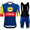 Mens Cycling Jersey Bib Shorts Set Breathable Quick-Dry Short Sleeve Bike Outfit Road Mountain Biking