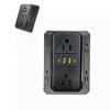 6-socket Wall Outlet Extender with 4 USB Ports (2 Type-C), Three-sided Surge Protection Socket Extender, Multi-plug Power Strip
