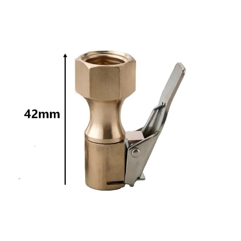 Brass Car Tire Inflation Quick Connector Leakproof Seal Easy Operation For Air Pump Hose Connection Car Air Chuck Air Compressor