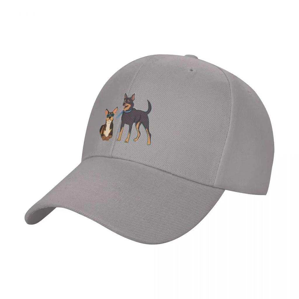 Australian Kelpie - Cute Tan and Black Dog Illustration Pattern Baseball Cap Mountaineering Sun Hat Custom Cap For Man Women's