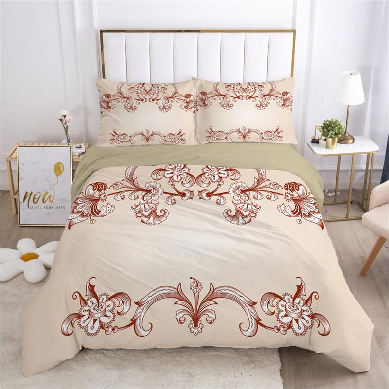 Floral Leaves Bedding Set Microfiber Butterfly Duvet Cover Lotus Flowers Comforter Cover Full King For Kids Adults Bedroom Decor