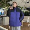 Winter New Splicing Down Cotton Clothes Men's Couple Loose Bread Clothes Casual Warm Cotton Clothes Jacket Women