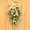 Multicolor Artificial Flower Teardrop Wreath Wall Door Hanging Swag for Thanksgiving Autumn Home Garden Decor