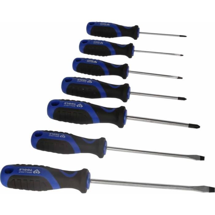 Jeu De Tournevis - Brilliant Tools - BT033007 - Embouts PH - Manche Bi-matière - Chrome Vanadium Trempé