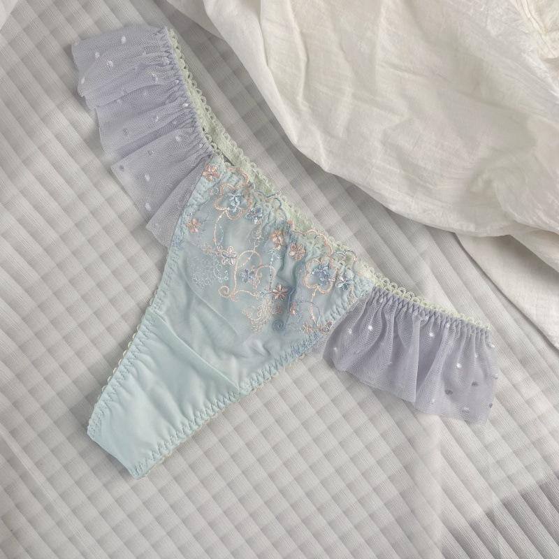 

Embroidered Elastic Panties Sweet Sexy and Cute Women’s Panties one size жовтий