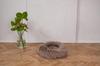 Round Natural Sheepskin Pet Bed - Greige 40 Cm