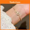 Love Heart Star Hollow Zircon Silver Bracelet For Women Gift Jewelry