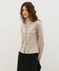 ARTID Boat Neck Open Button Long Sleeve T-Shirt_Beige