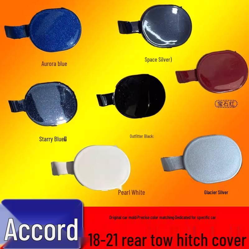 Compatible Rear Tow Hook Cover for 18-21 Honda Accord (10th Gen) Bumper Accessories