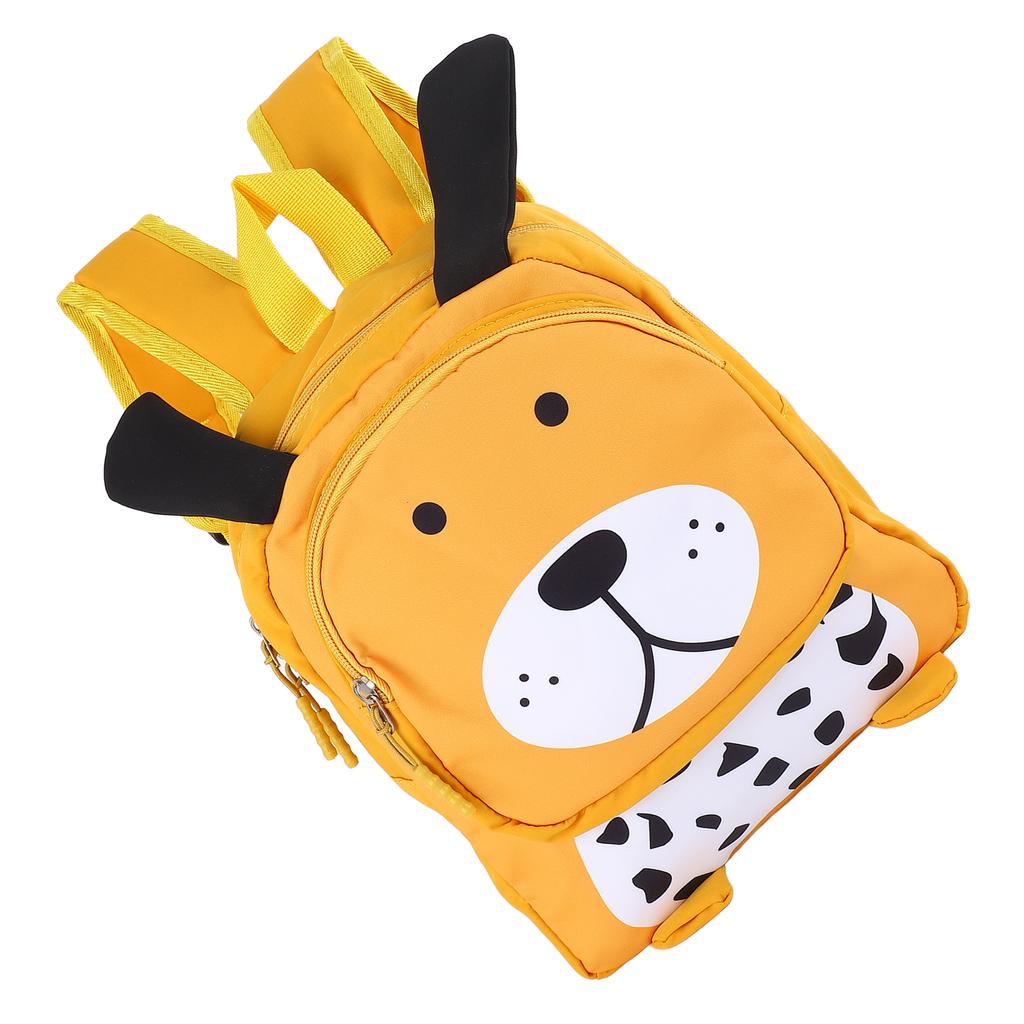 Kids Double Strap Shoulder Bag Purse Cute Dog Shape Spine Protection Toddler Backpack Yellow Free