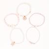 5 pcs Pearl-like shell star pendant - Handmade pearl beads - Pink series bracelet set - Party gift for a music festival vacation
