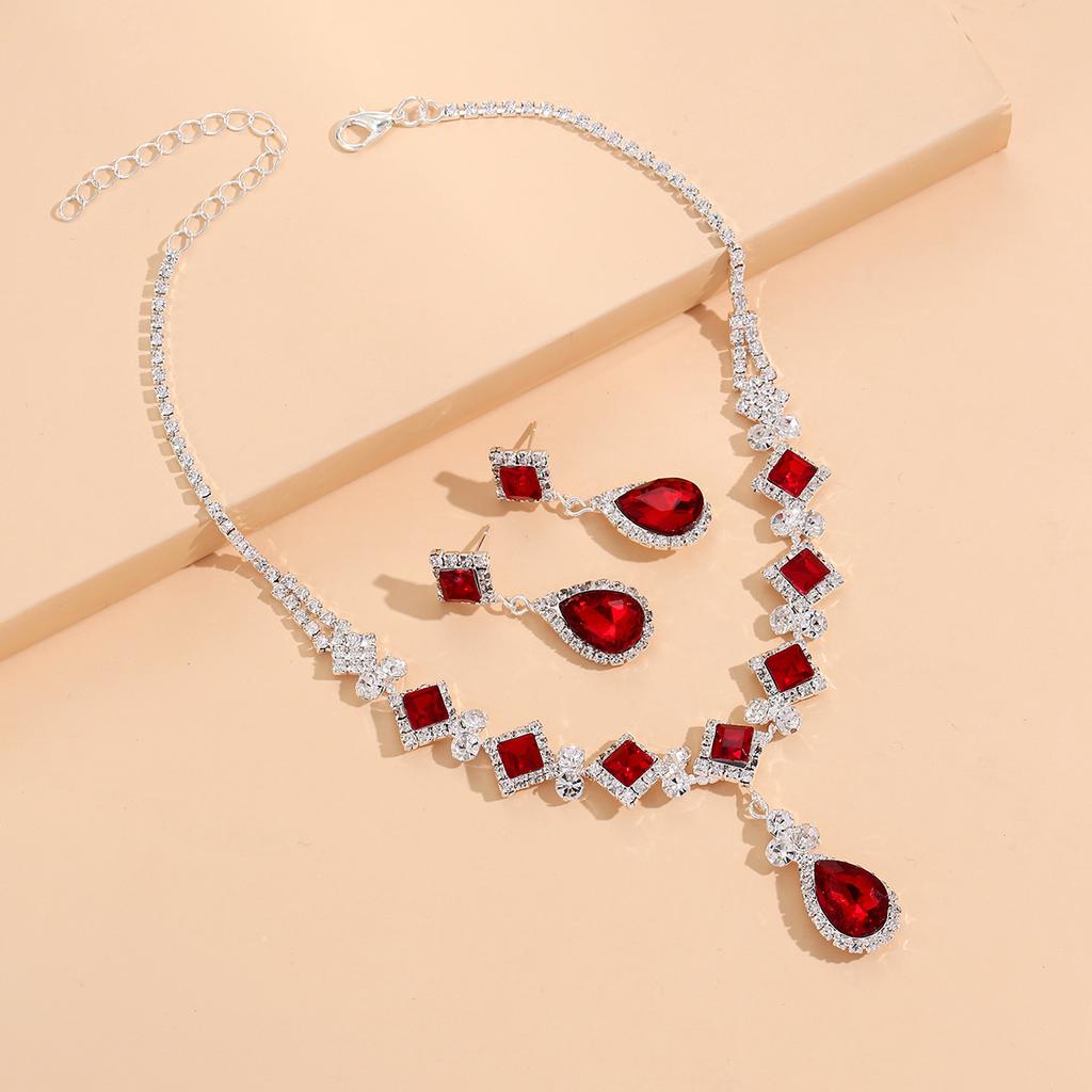 Bridal Jewelry Set Women's Set Banquet Wedding Party Eleganceelegant Necklace Earrings Set
