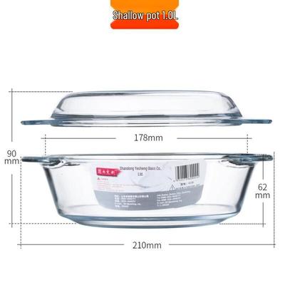 ZISIZ Glass Casserole Dish with Lid