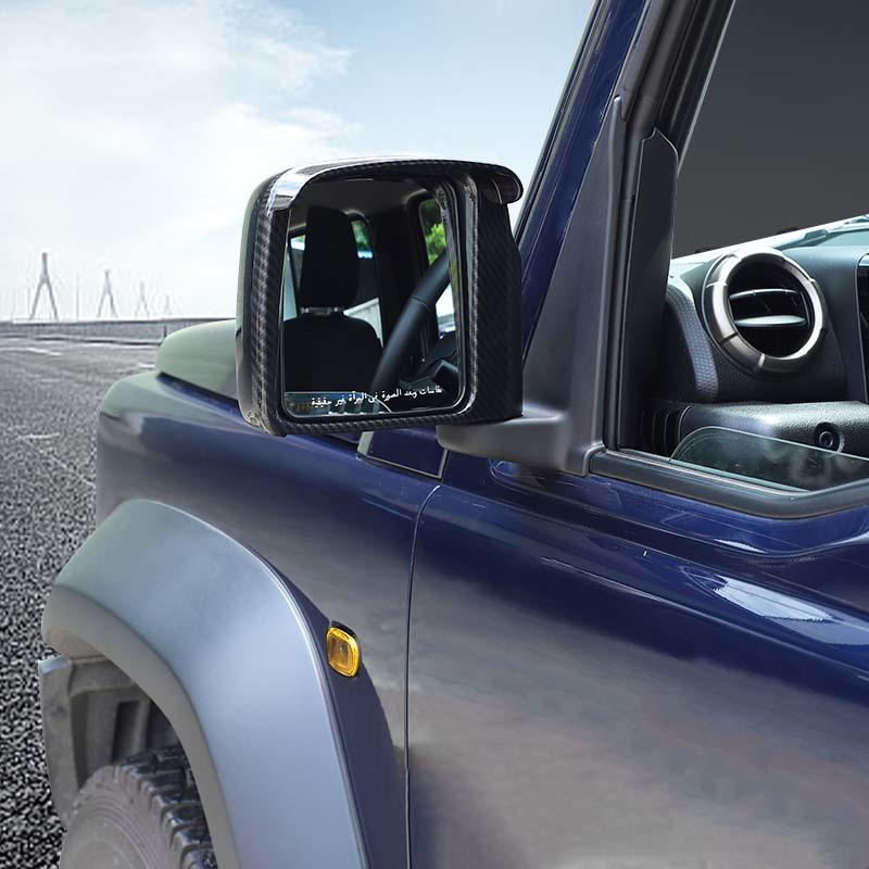 Car Rearview Mirror Rain Eyebrow Decorative Frame Cover For Suzuki Jimny 2019 Up Exterior Accessories, ABS Plastic
