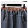 Vårdenimbyxor, Harembyxor med hög midja, Tvättade Morotsbyxor i Plus Size, Byxor, Niopointbyxor, Harembyxor, Dam