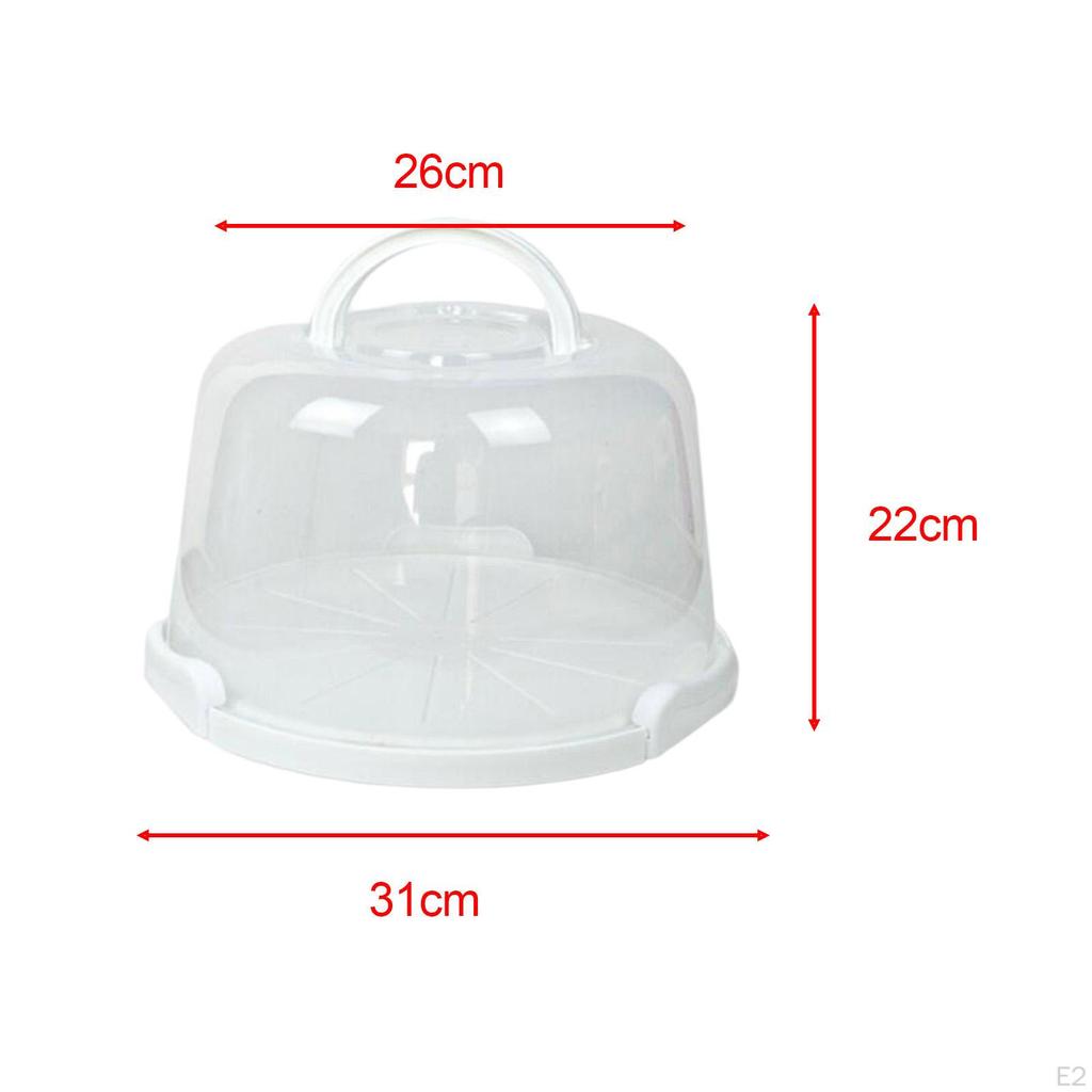 10 inch Cake Carrier with Foldable Handle Portable Box Muffin Tart Cookie Dessert Keeper