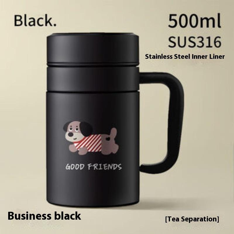 Gianxi Cute Insulated Cup 2025 Tea Separation Tea Cup With Handle Winter Office Water Cup Insulated Cup