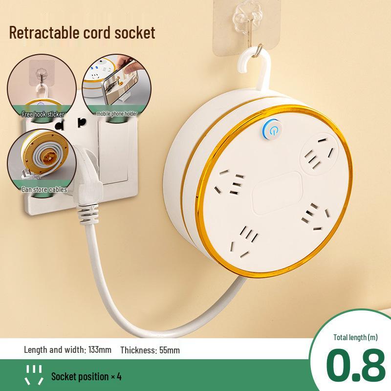 Einziehbare USB-Steckdosenleiste mit Kabelpanel für den Heim- oder Wohnheimgebrauch