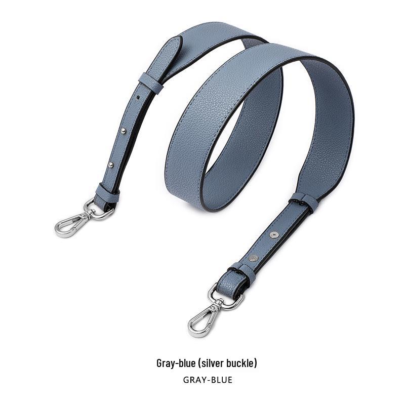 Breiter Schulterriemen aus Rindsleder mit genarbter und Litschi-Musterung - Vielseitiger, verstellbarer Taschen-Ersatzriemen