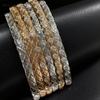 Rautenmuster Titanstahl Armband: Europäische & Amerikanische Schmale Version, Farbecht, Mit Diamanten besetzt, Kaltes Design Modeaccessoire.
